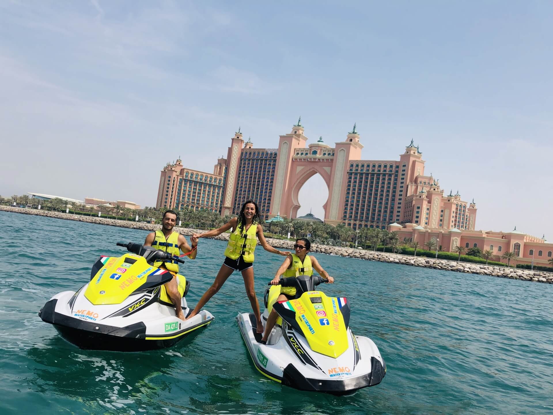 customer during a jet ski stop in front of Atlantis on Palm Jumeirah